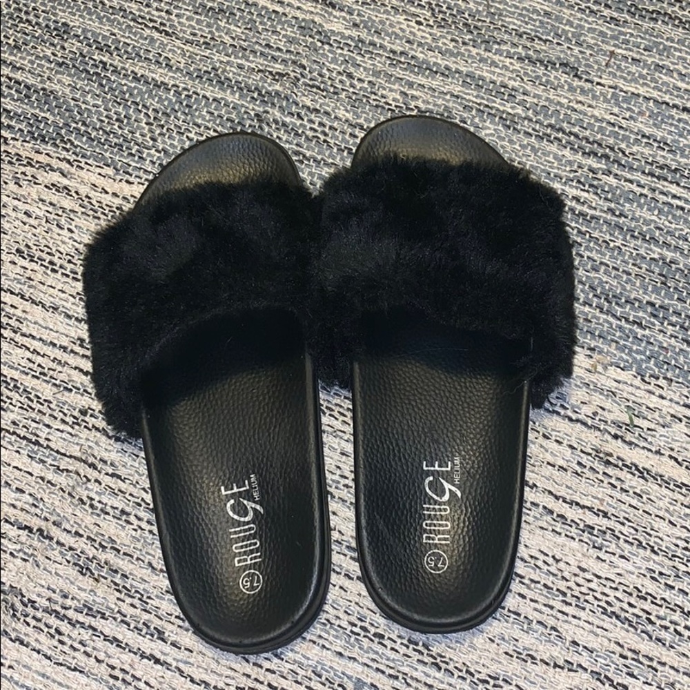 black fur slides